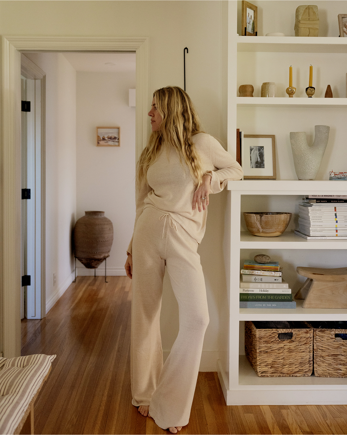 Veranda Linen Knit Pants in Oatmeal