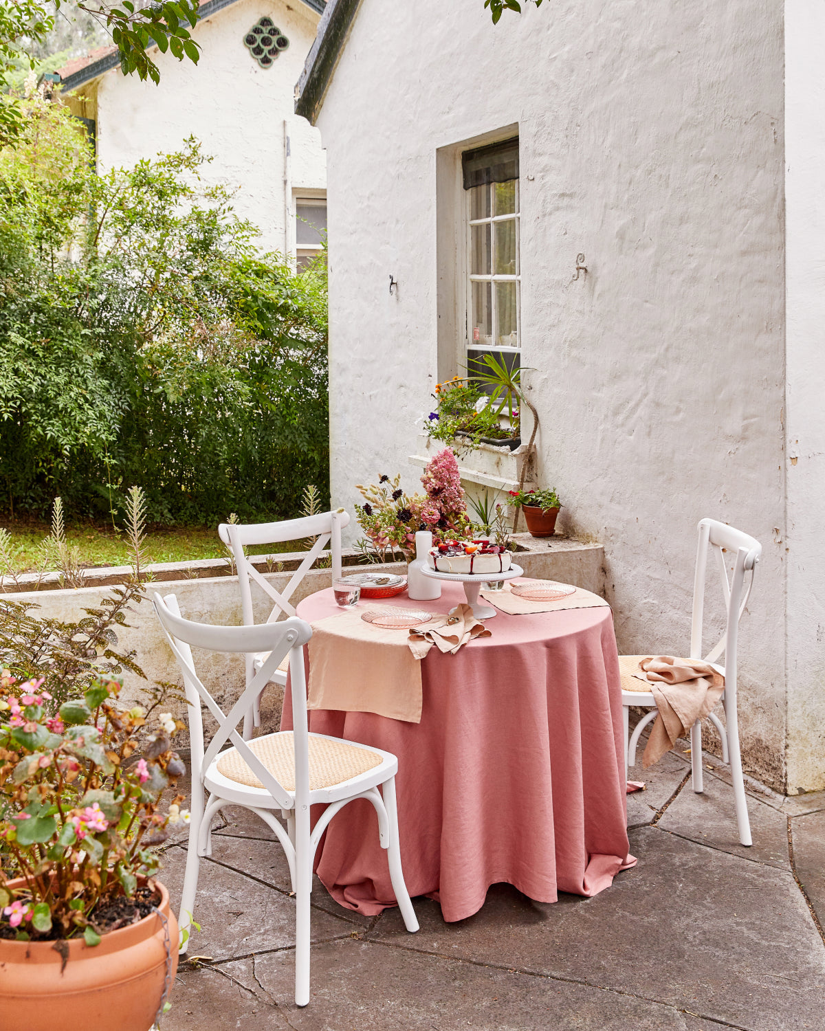 Terracotta 100% French Flax Linen Placemats (Set of Four)