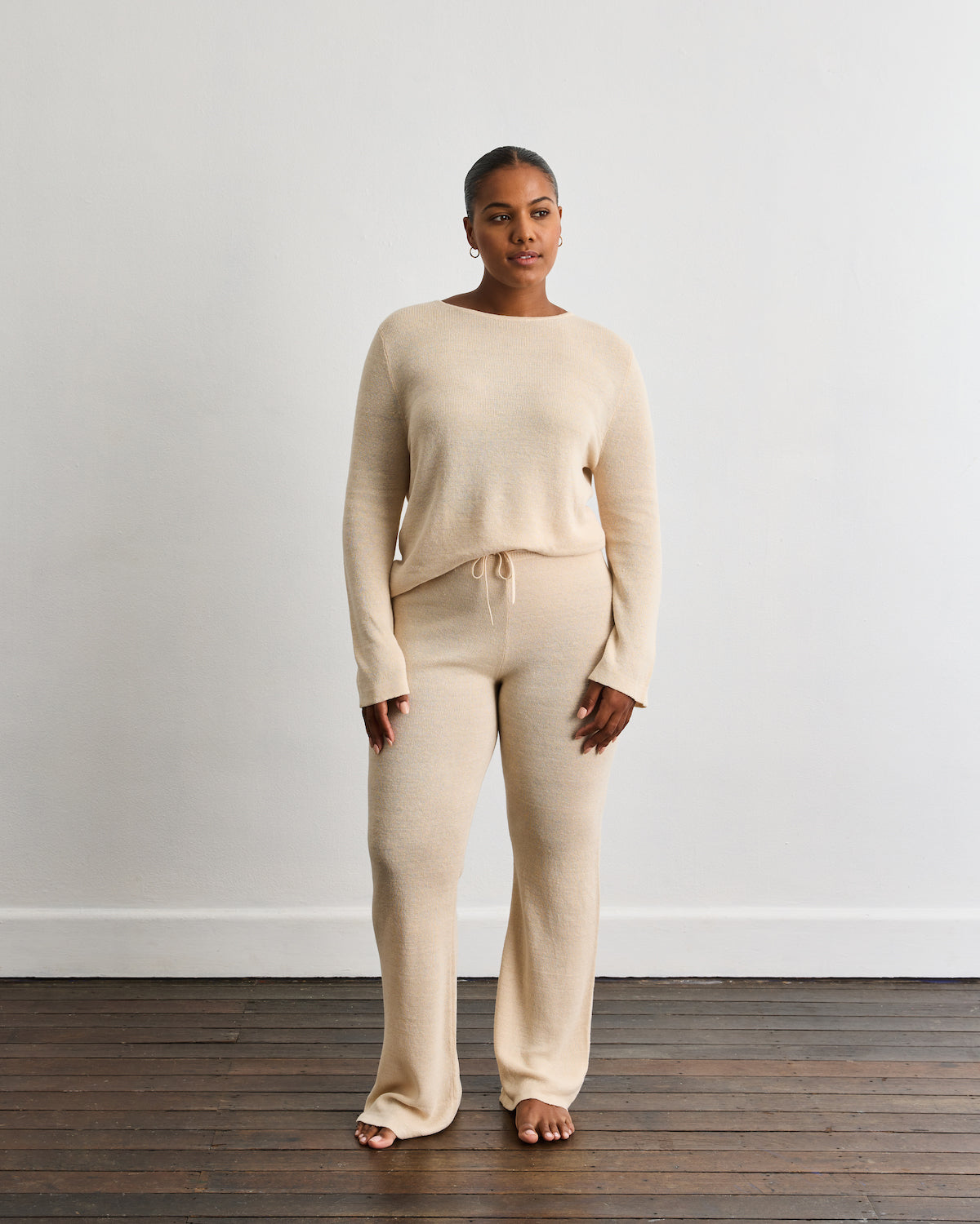Veranda Linen Knit Sweater in Oatmeal