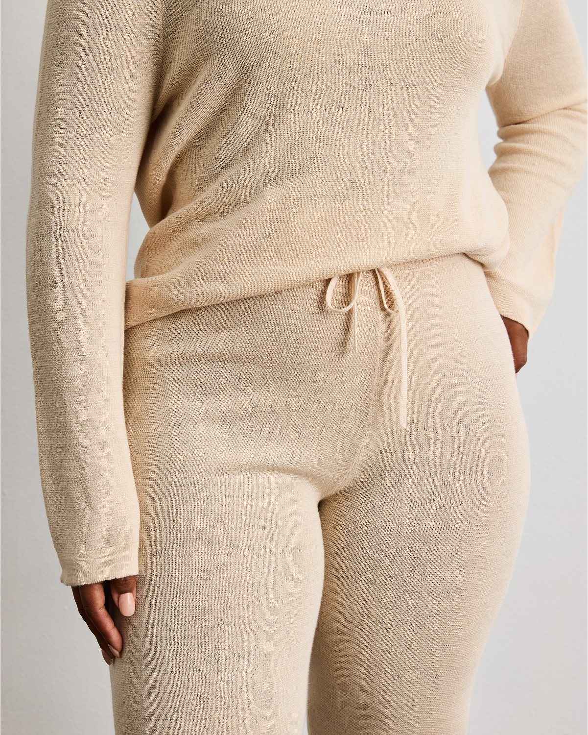Veranda Linen Knit Pants in Oatmeal