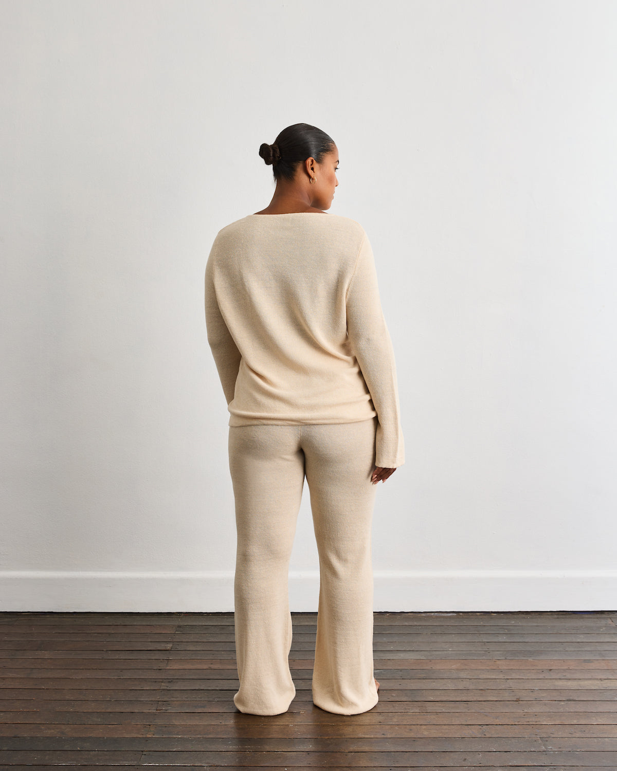 Veranda Linen Knit Pants in Oatmeal