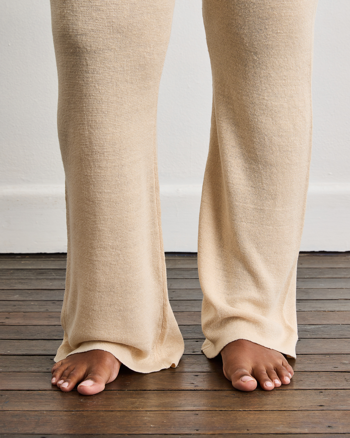 Veranda Linen Knit Pants in Oatmeal