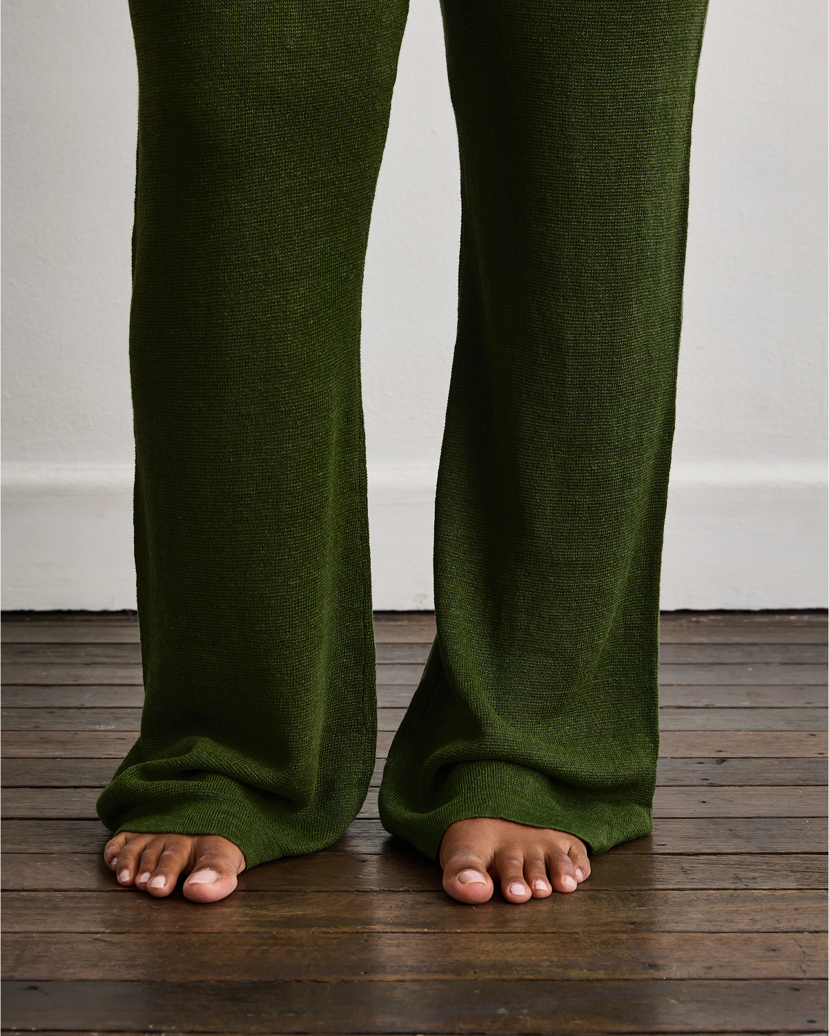 Veranda Linen Knit Pants in Olive