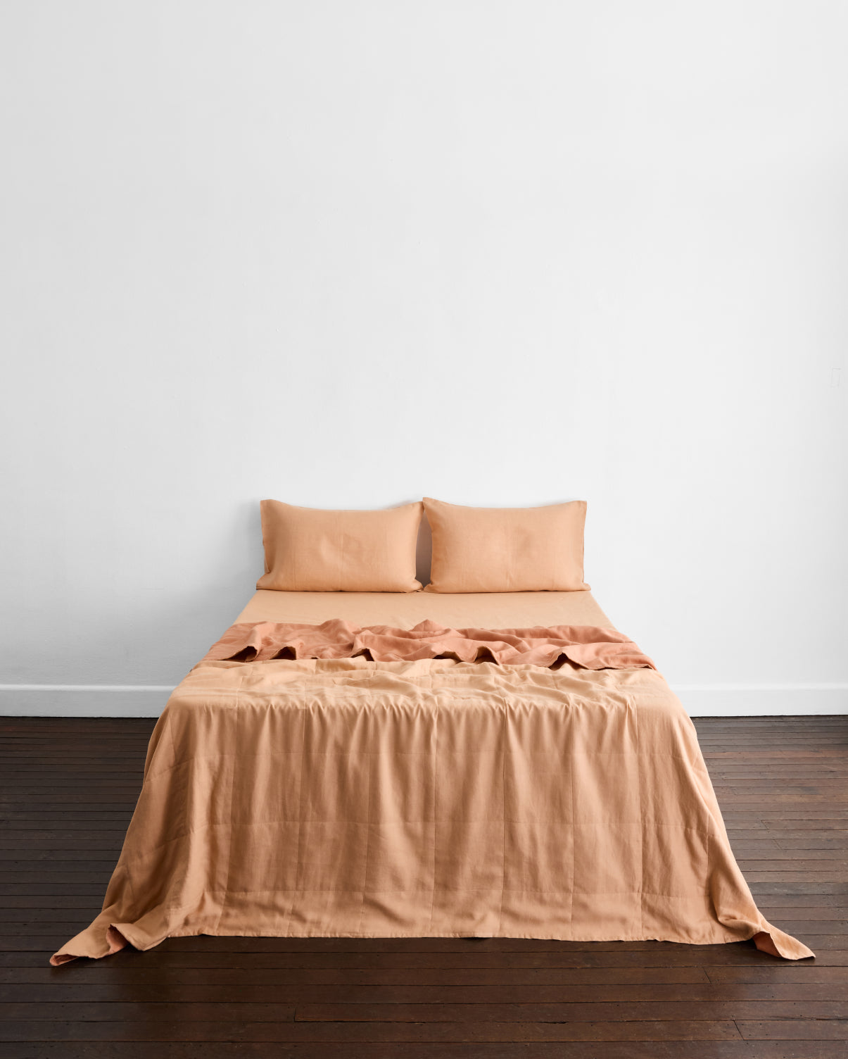 Terracotta & Hazelnut Two-Tone Quilt