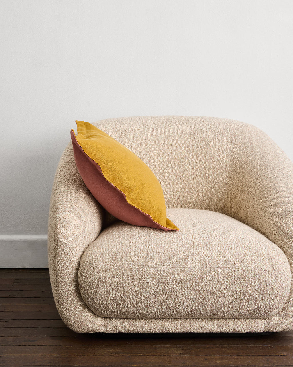 Pink Clay & Turmeric 100% French Flax Linen Cushion Cover