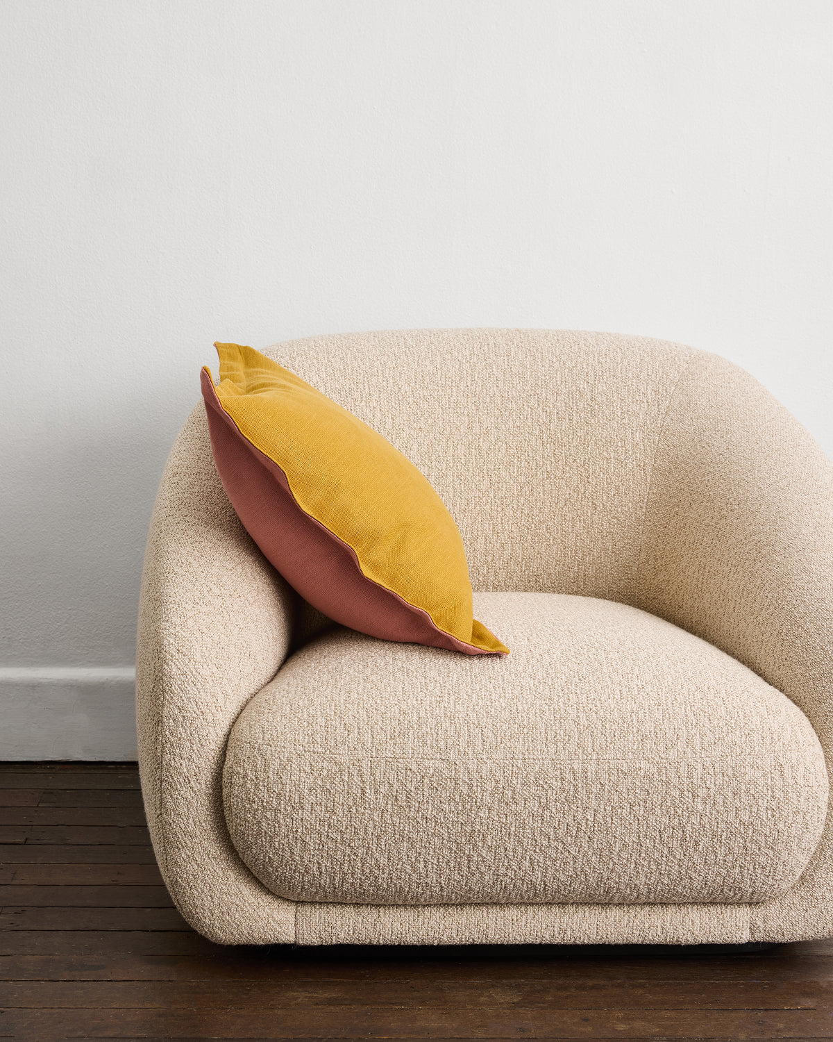 Pink Clay & Turmeric 100% French Flax Linen Cushion Cover