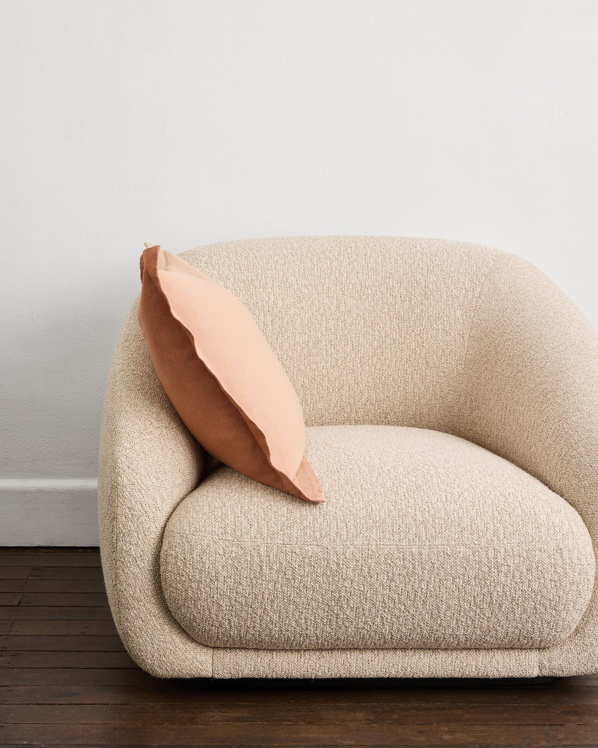 Terracotta & Hazelnut 100% French Flax Linen Cushion Cover