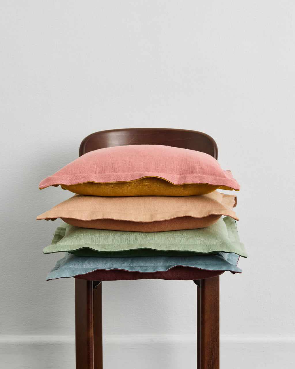 Pink Clay & Turmeric 100% French Flax Linen Cushion Cover
