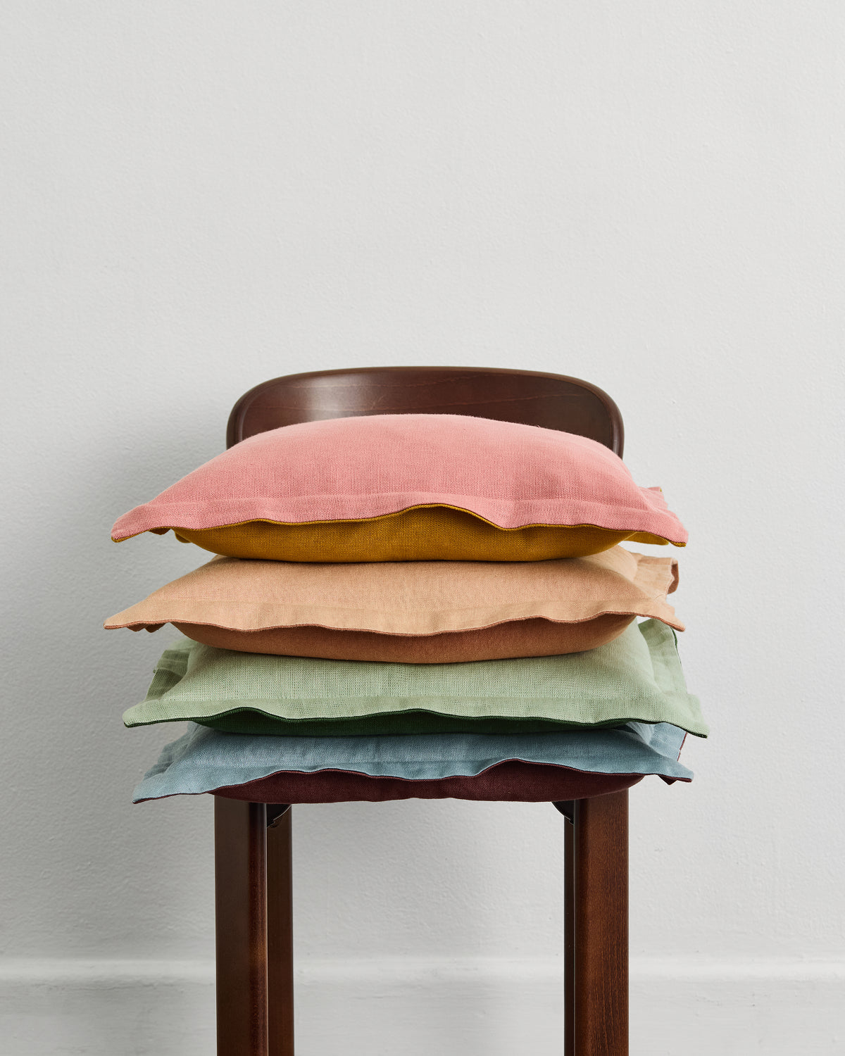 Cacao & Lagoon 100% French Flax Linen Cushion Cover