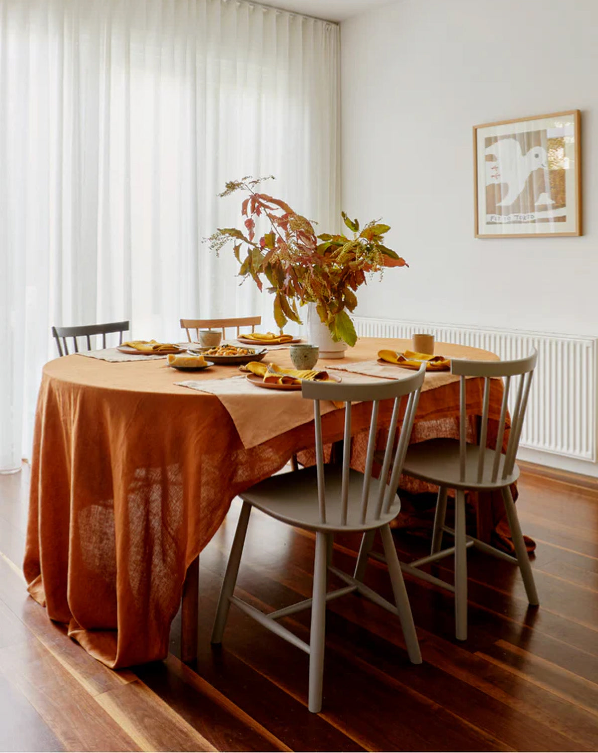 Terracotta 100% French Flax Linen Placemats (Set of Four)