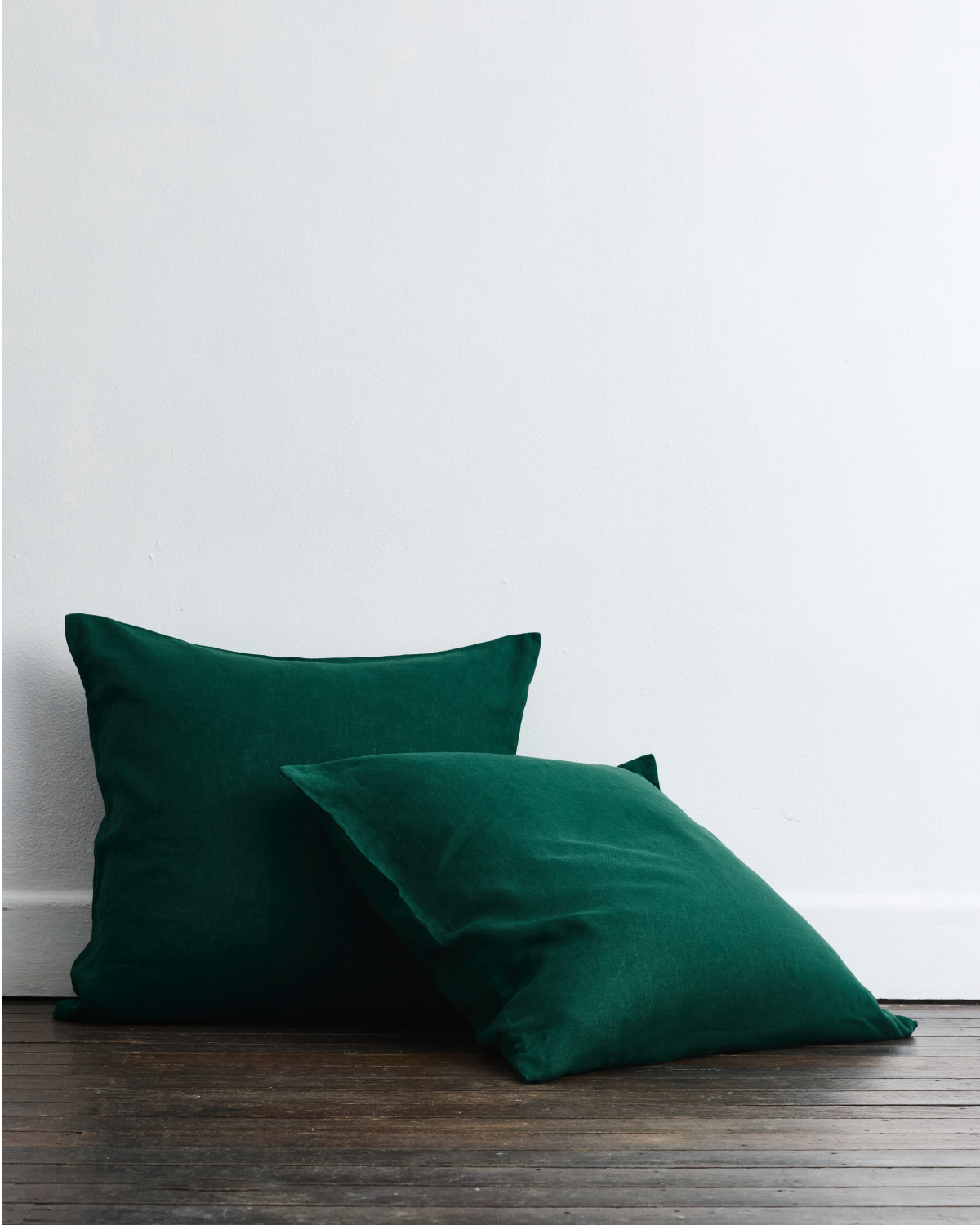 Forest 100% French Flax Linen European Pillowcases (Set of Two)