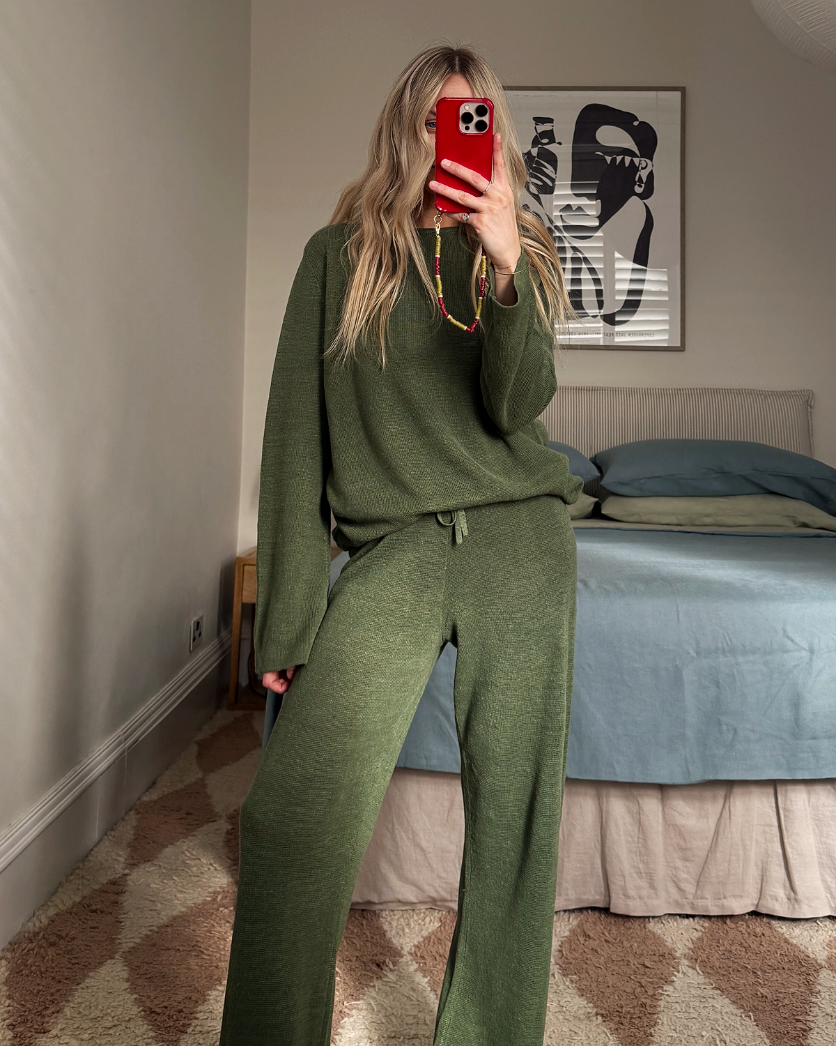 Veranda Linen Knit Pants in Olive