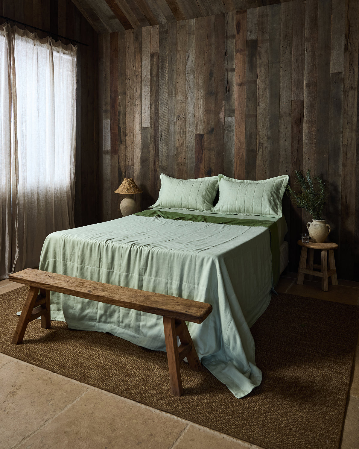 Sage Quilted Pillowcases (Set of Two)
