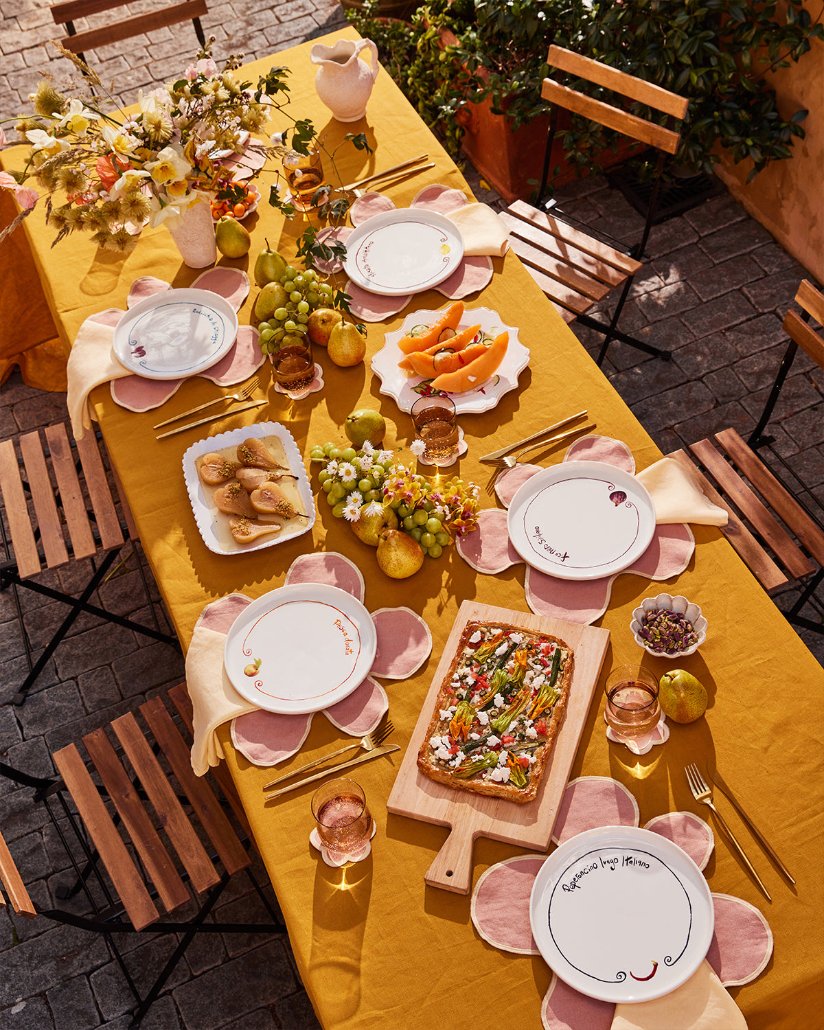 Limoncello 100% French Flax Linen Napkins (Set of Four)