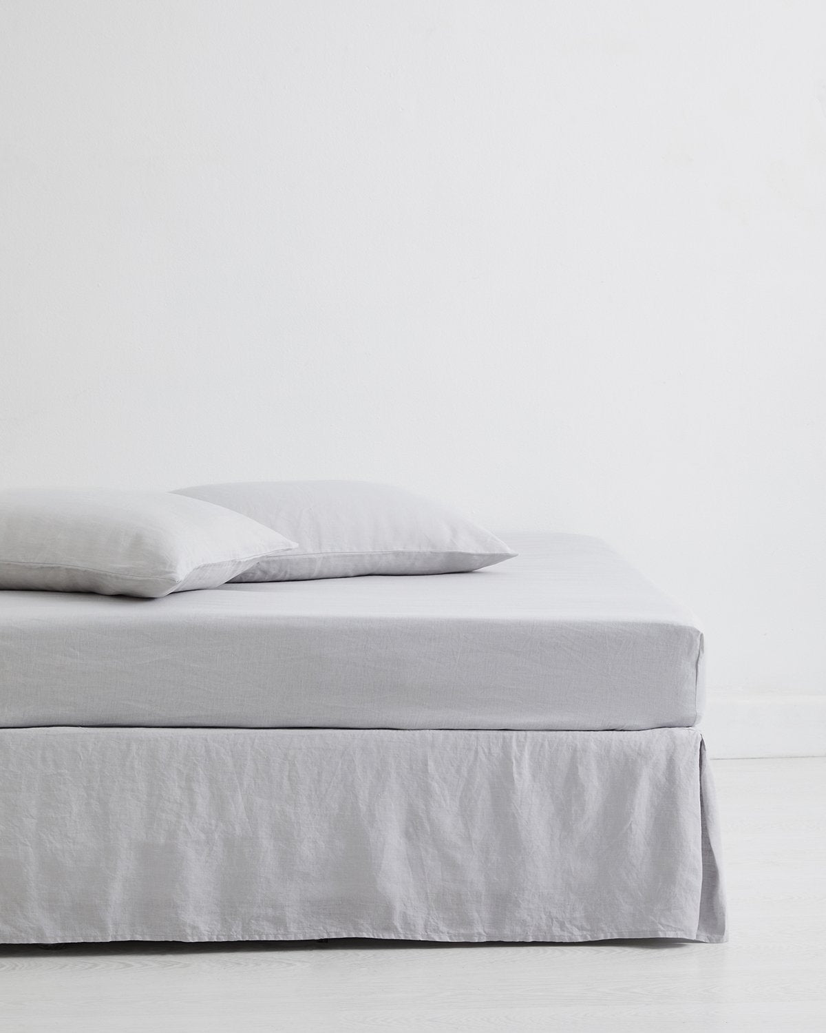 Fog 100% French Flax Linen Bed Skirt