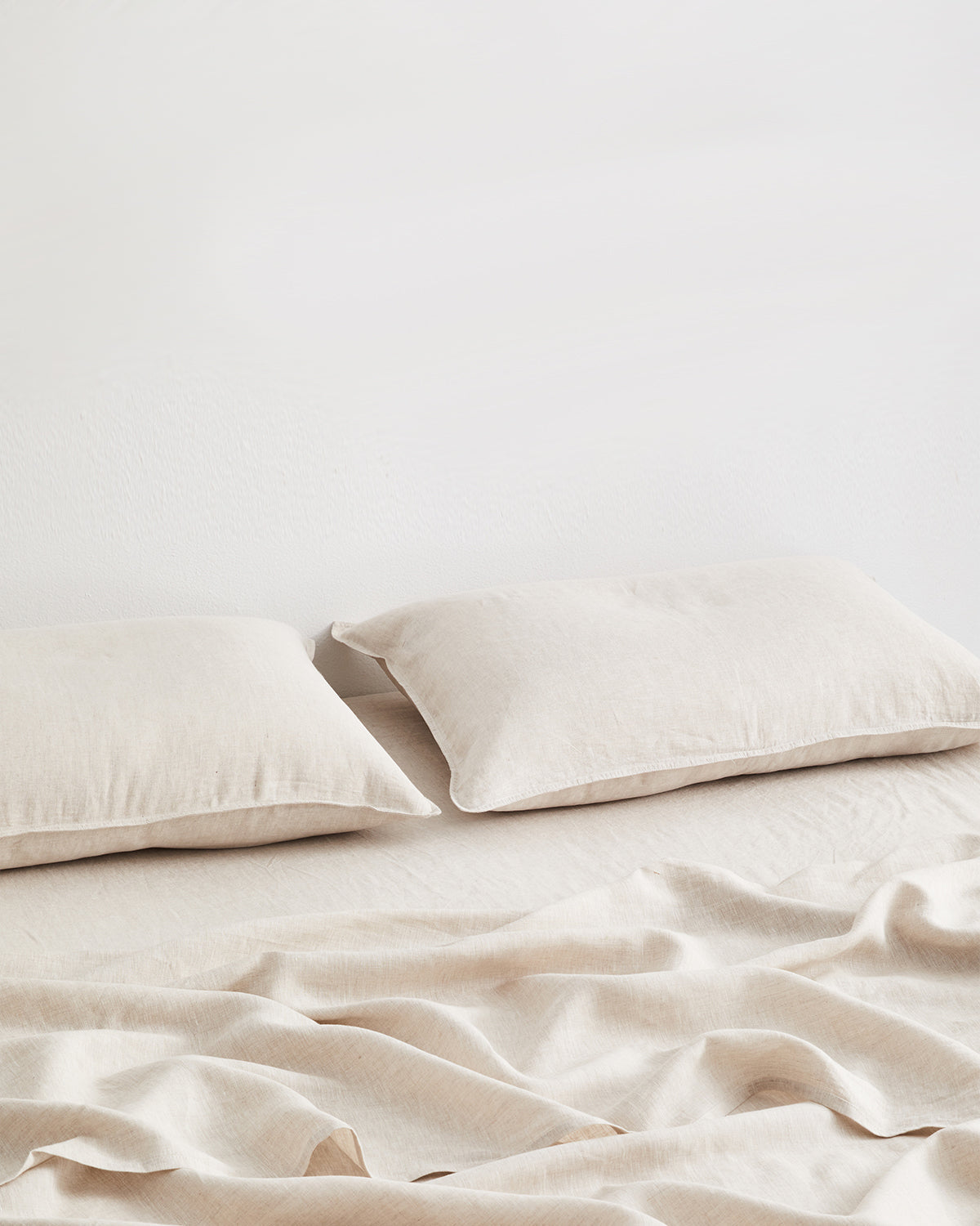 Oatmeal 100% French Flax Linen Fitted Sheet Set