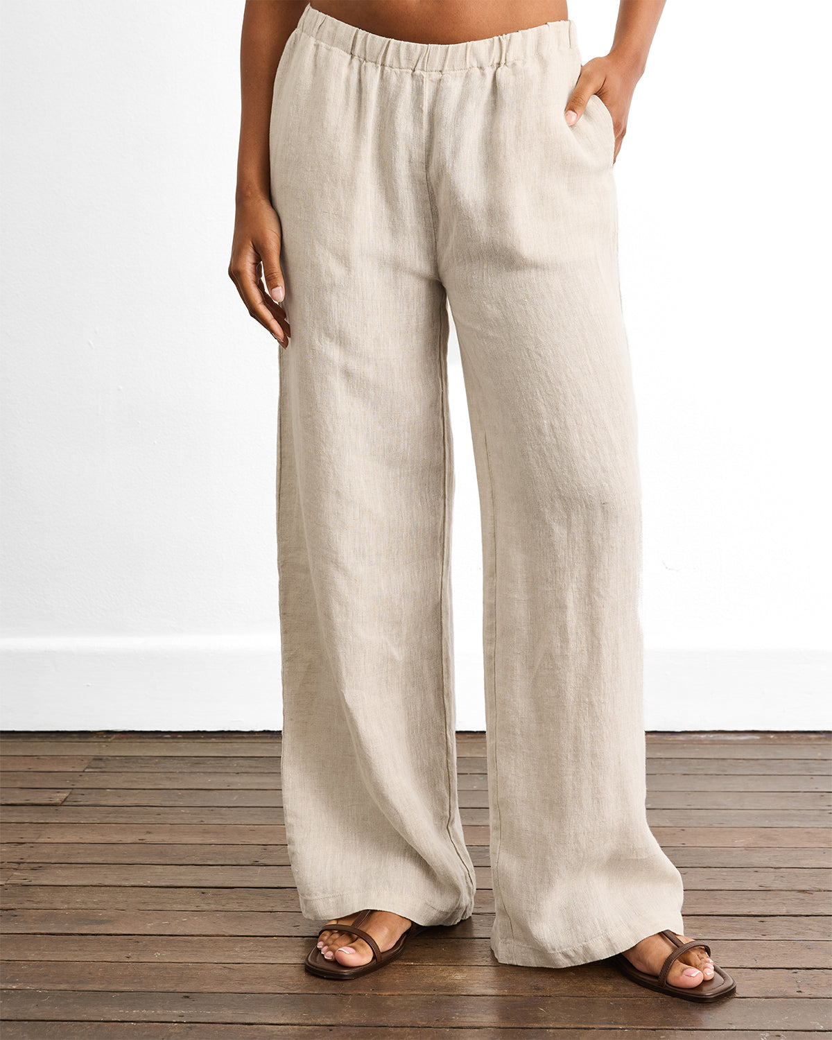 Piazza Linen Pants in Oatmeal