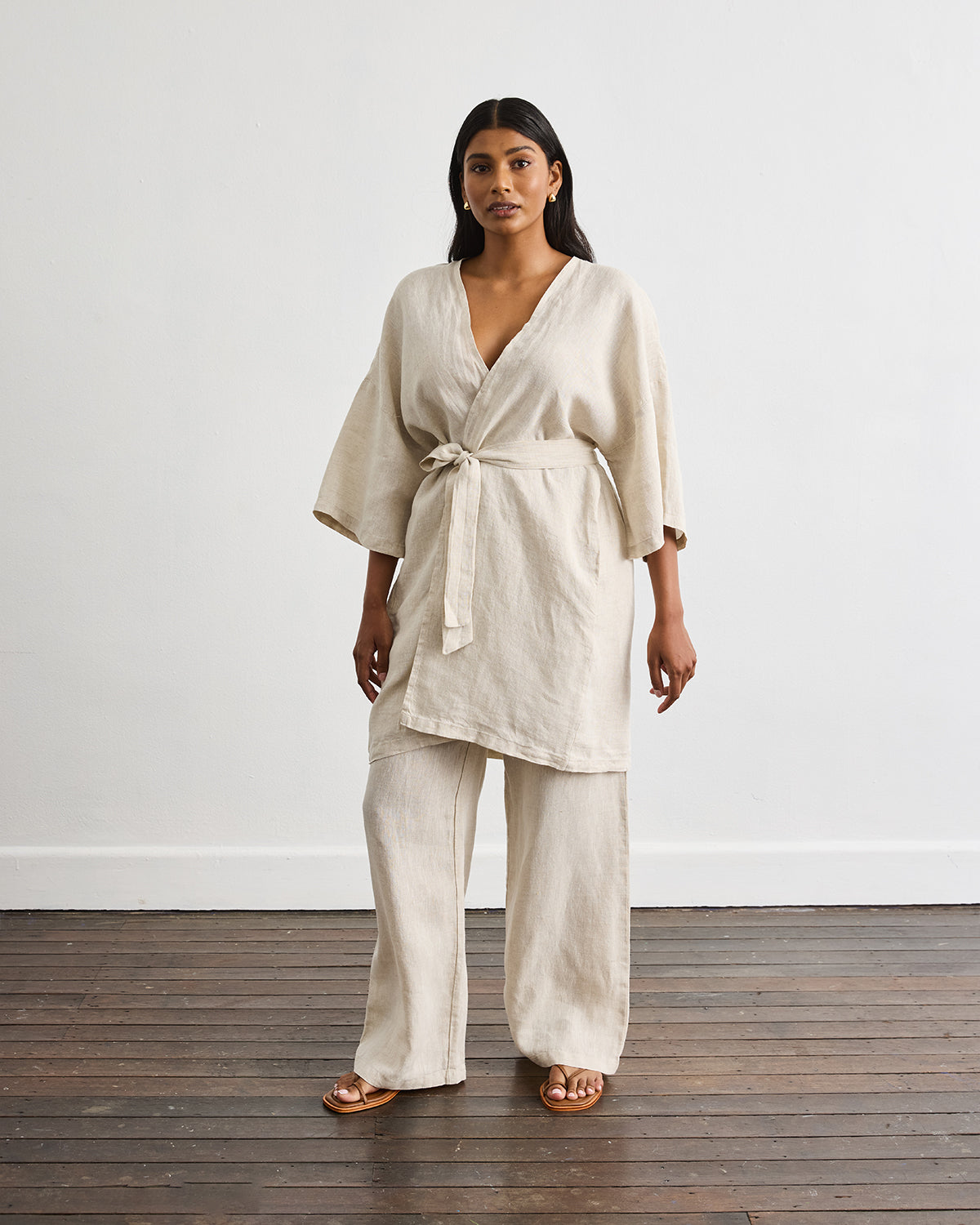 Piazza Linen Pants in Oatmeal