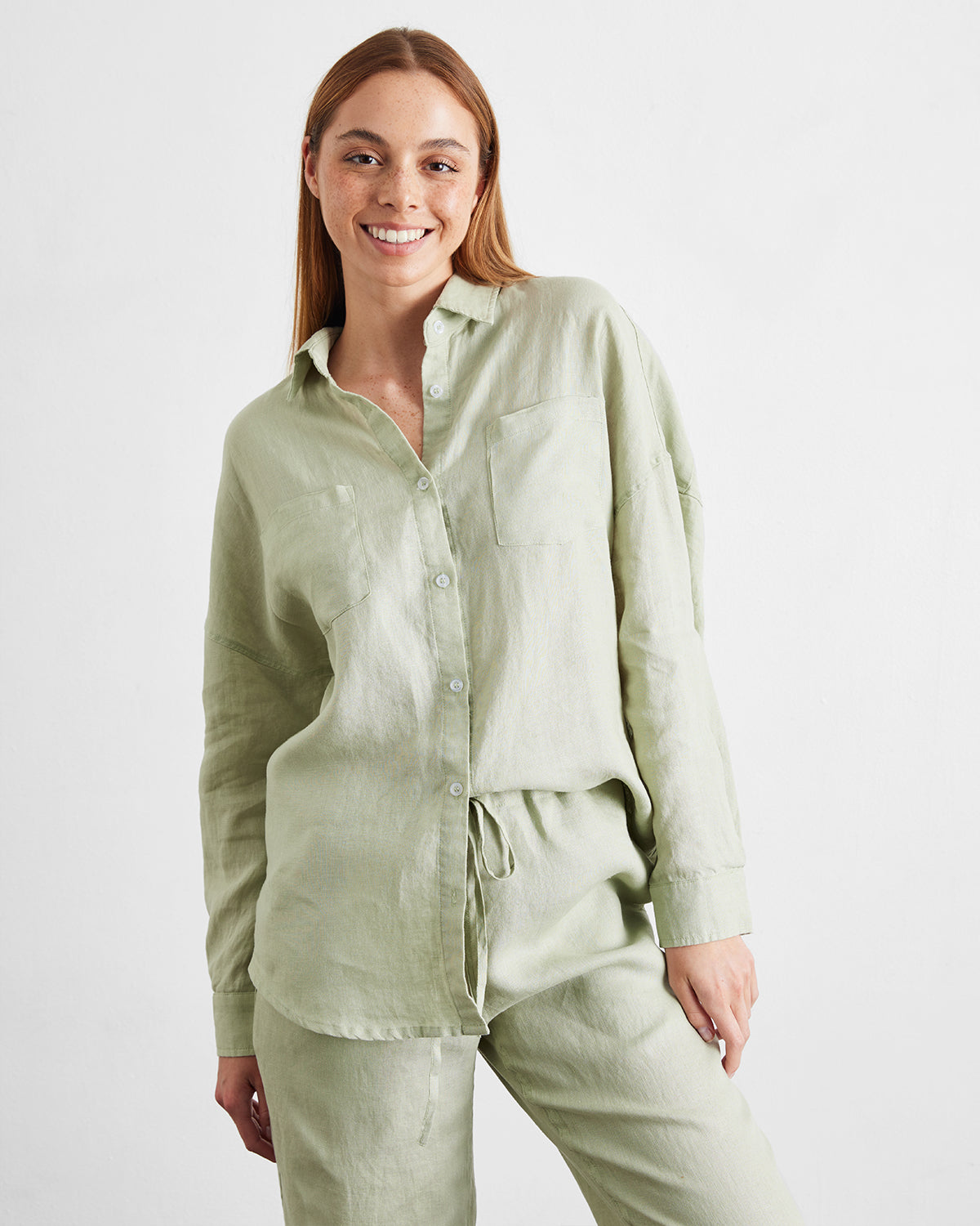 Sage 100% French Flax Linen Pants