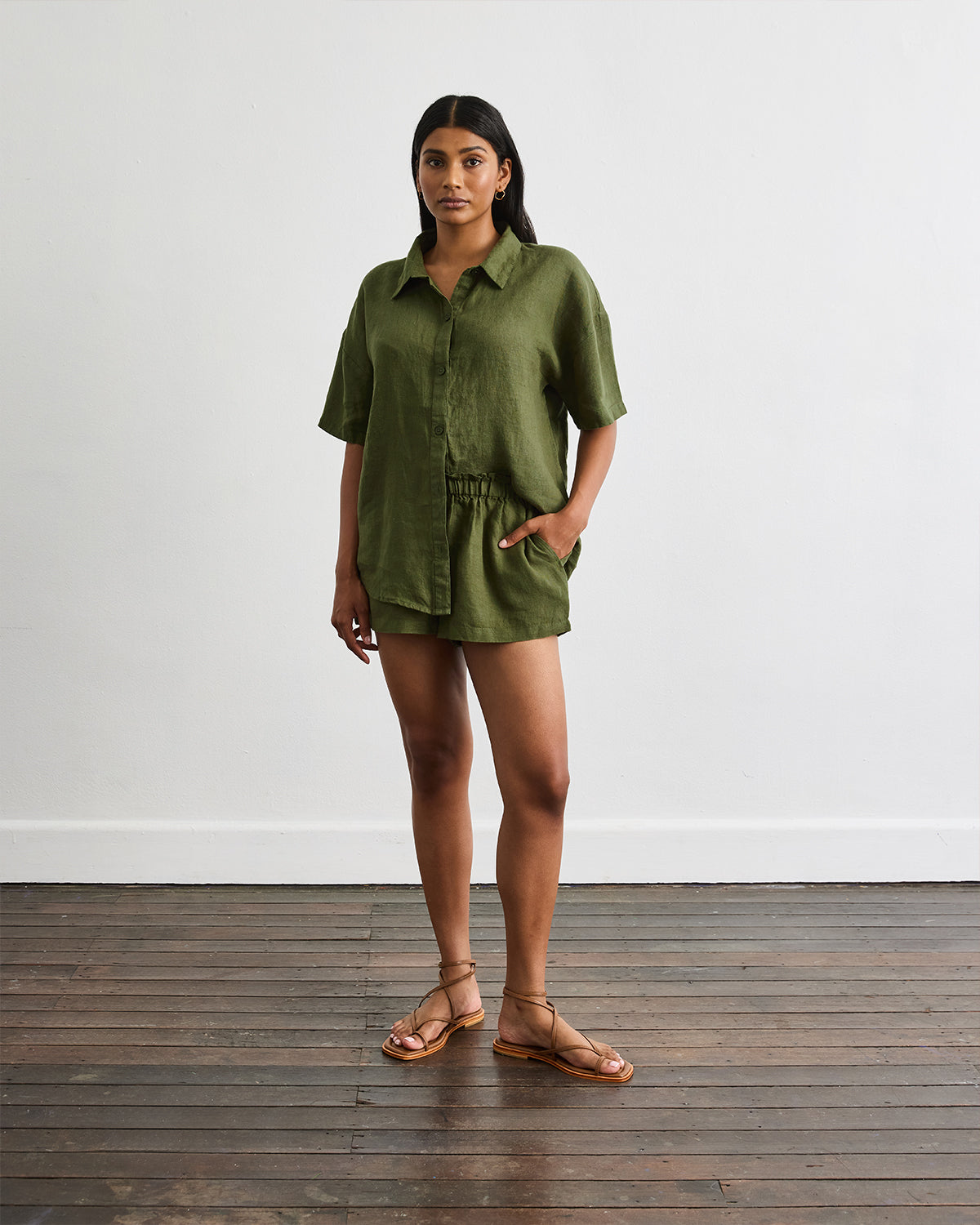 Marina Shorts in Olive